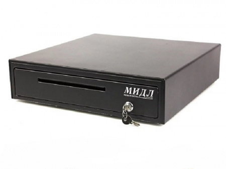  Денежный ящик Мидл 2.0/К  автомат., 380*330*90, черный, малый МИДЛ фото в интернет-магазине Бизнес РОСТ  - торговое оборудование.
